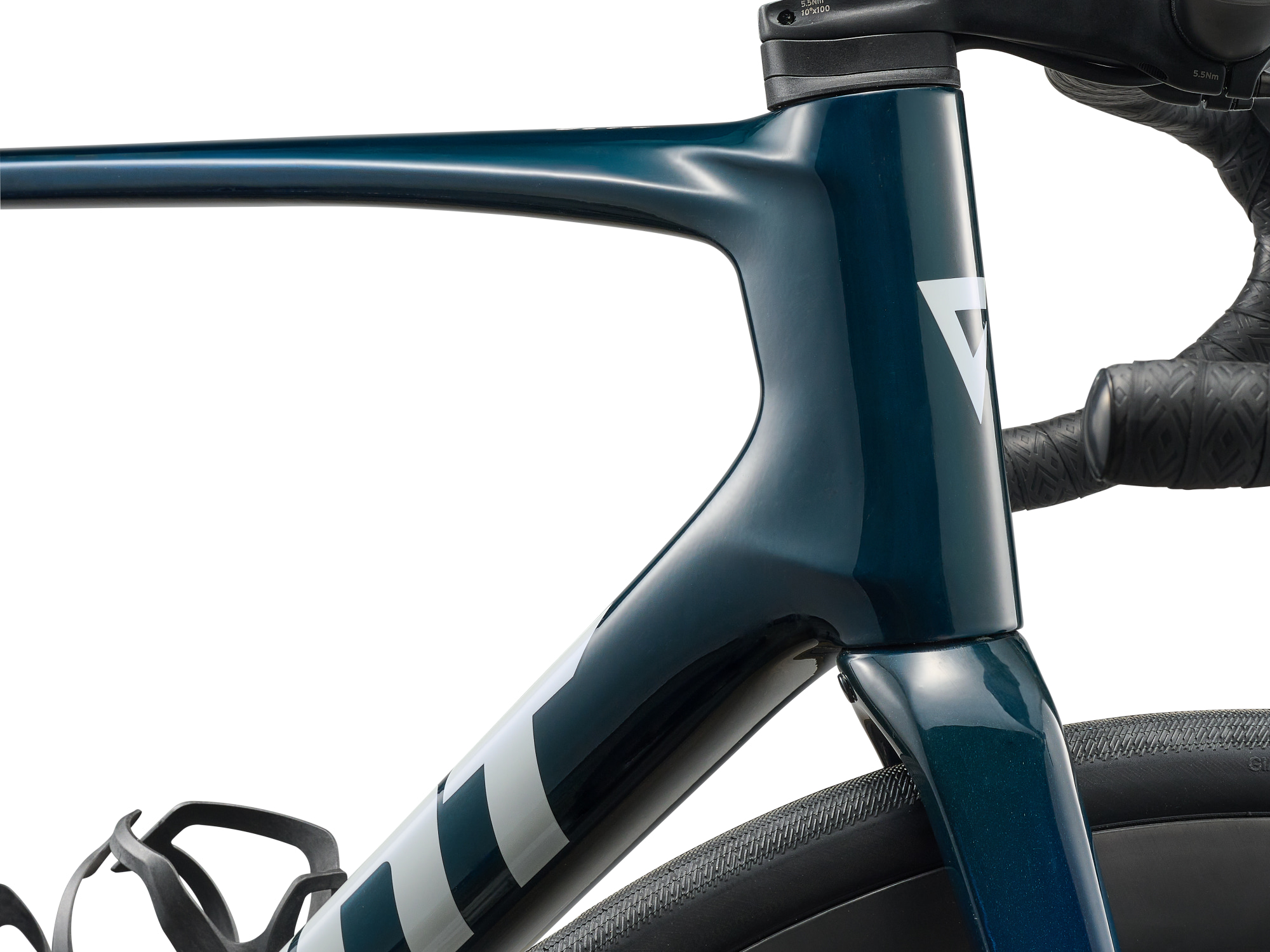 Detailansicht Giant Defy Advanced PRO 0 Carbon-Rennrad, Steuerkopf in dunkelblau