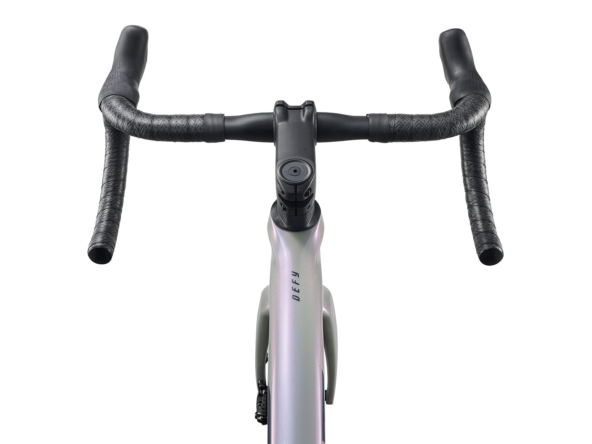 Giant Defy Advanced 0 Rennrad mit ergonomischem Dropbar-Lenker und integriertem Vorbau.