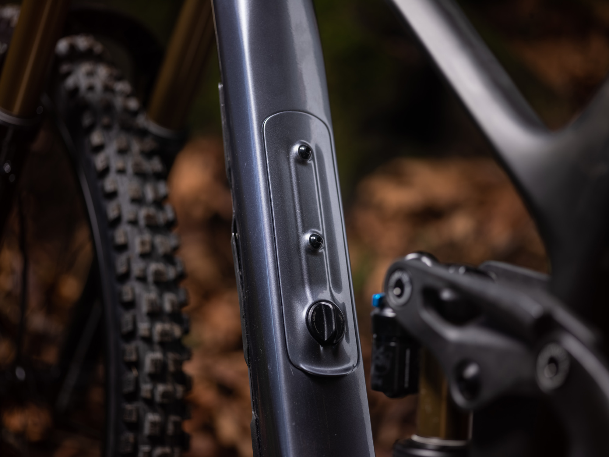 Giant Reign Advancend 1 Fully MTB aus Carbon - Detailansicht des Rahmenfachs geschlossen
