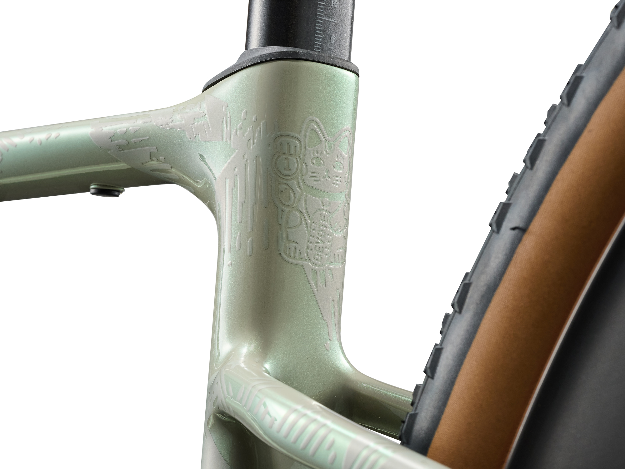  Liv Devote Advanced SL 2 Gravelbike in groen mit strukturiertem Carbonrahmen und Detailgrafik