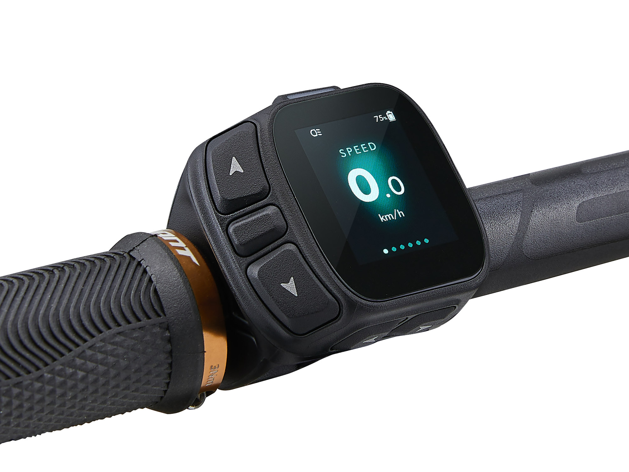 Giant Stance E+ Display am Lenker mit Bedienfeld und digitaler Geschwindigkeitsanzeige.