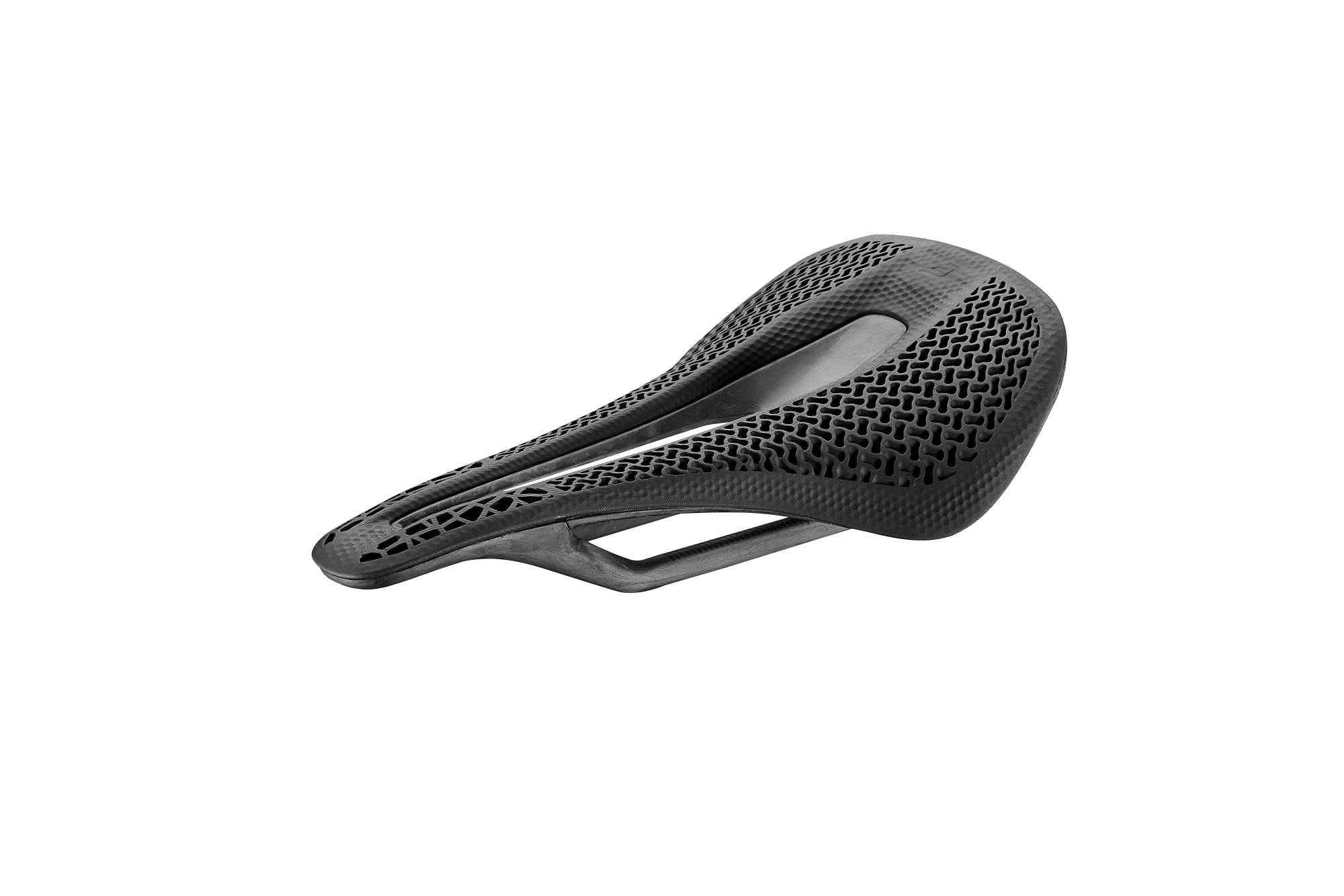 CADEX AMP 3D Fahrradsattel in schwarz mit glatter Oberseite und durchgehendem Entlastungskanal