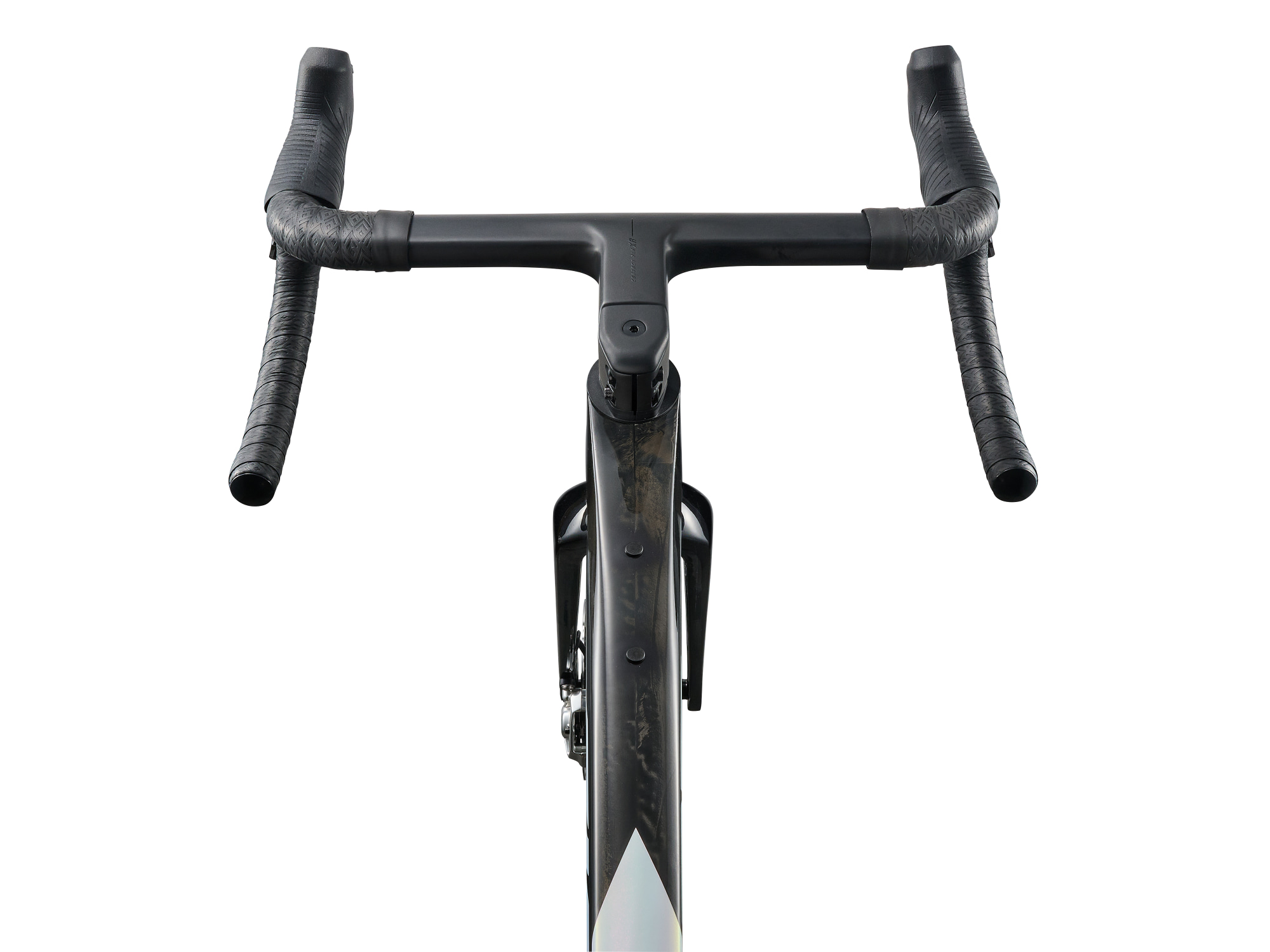  Giant Revolt Advanced SL 0 Gravelbike in Schwarzgrau mit integriertem Cockpit und Rennlenker
