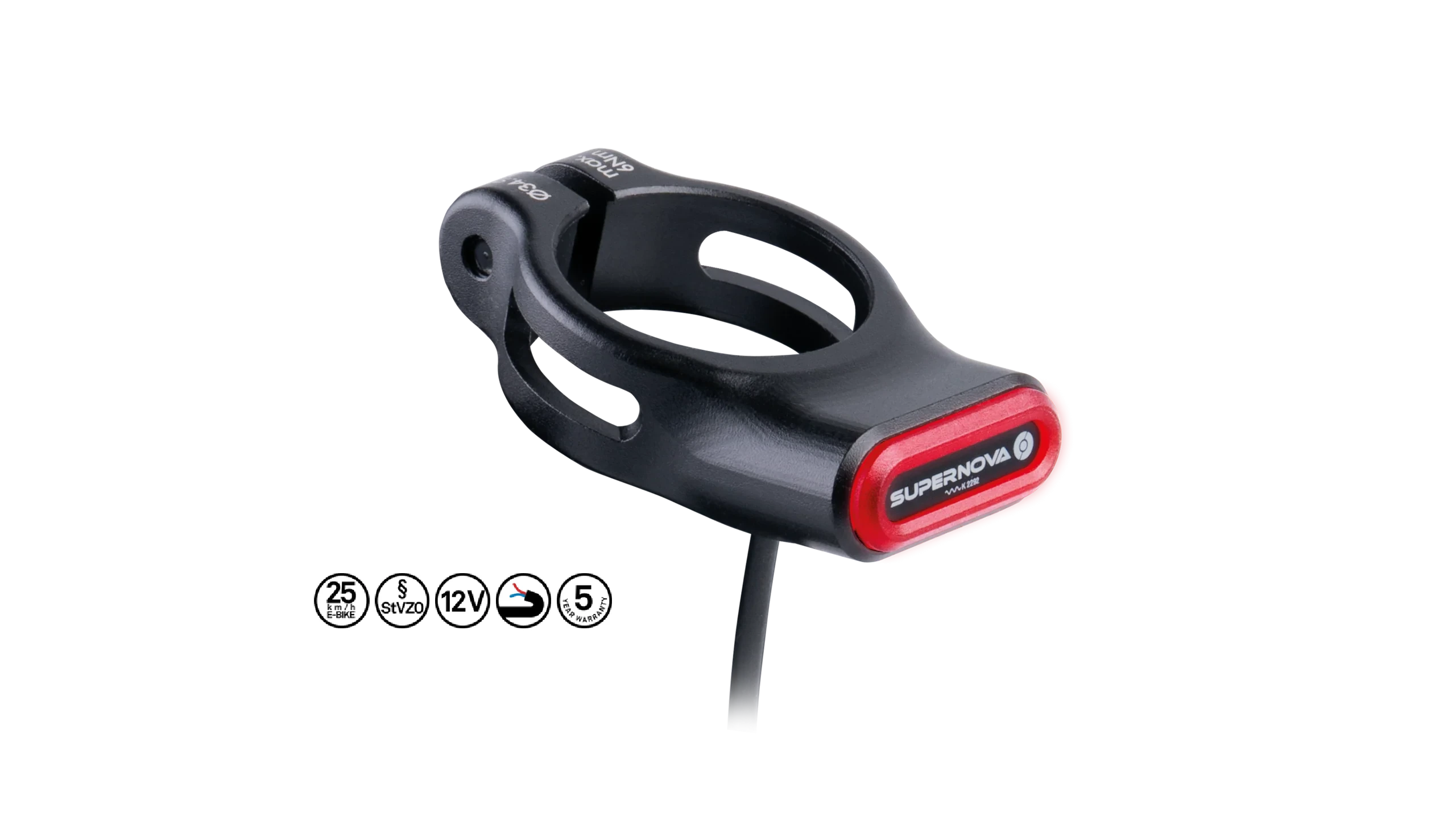 Supernova TL3 Mini Seatpost Clamp 12V Rücklicht