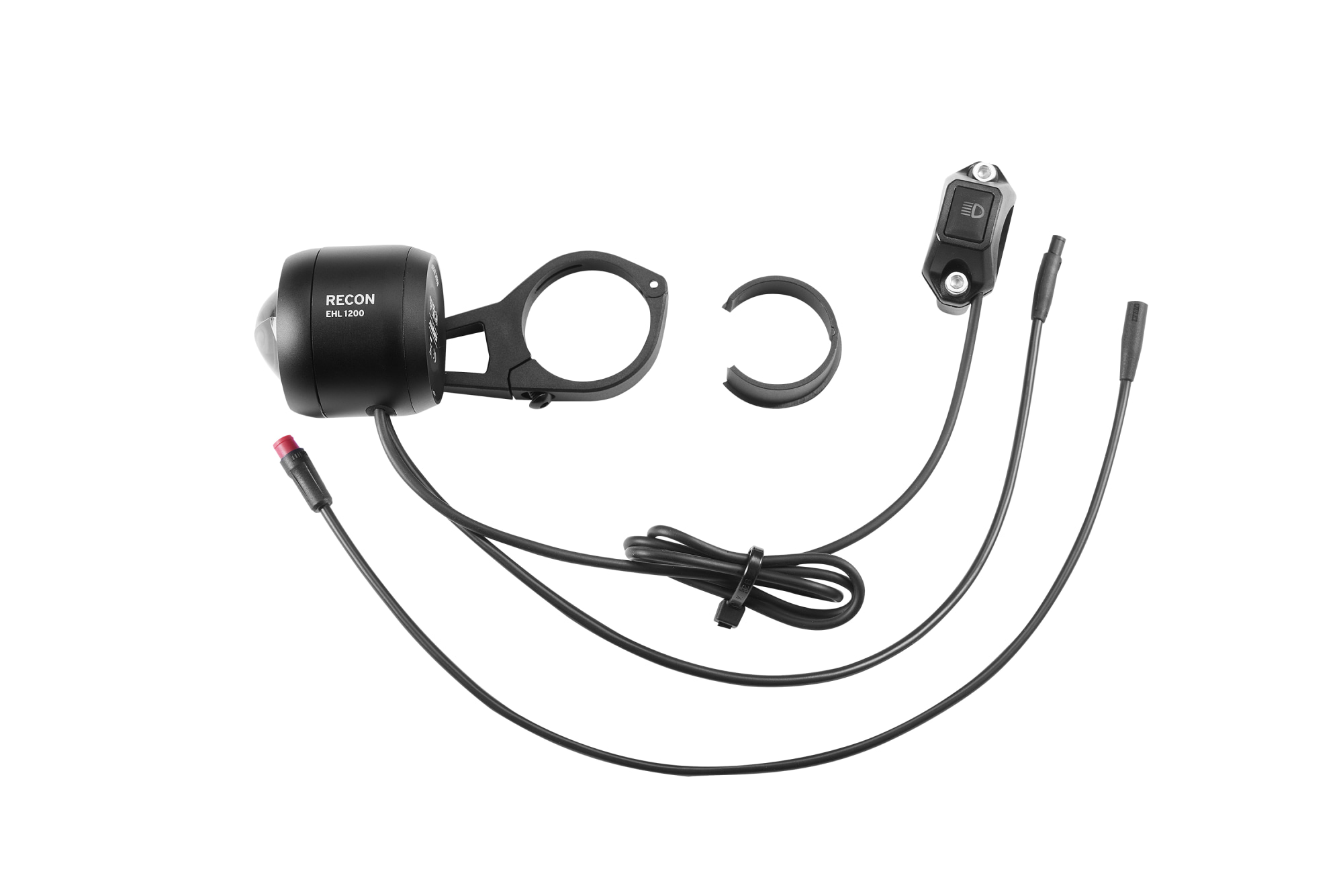 Giant Recon EHL 1200 Fahrradlicht mit Fernbedienung, Kabelsatz und Lenkeradapter.