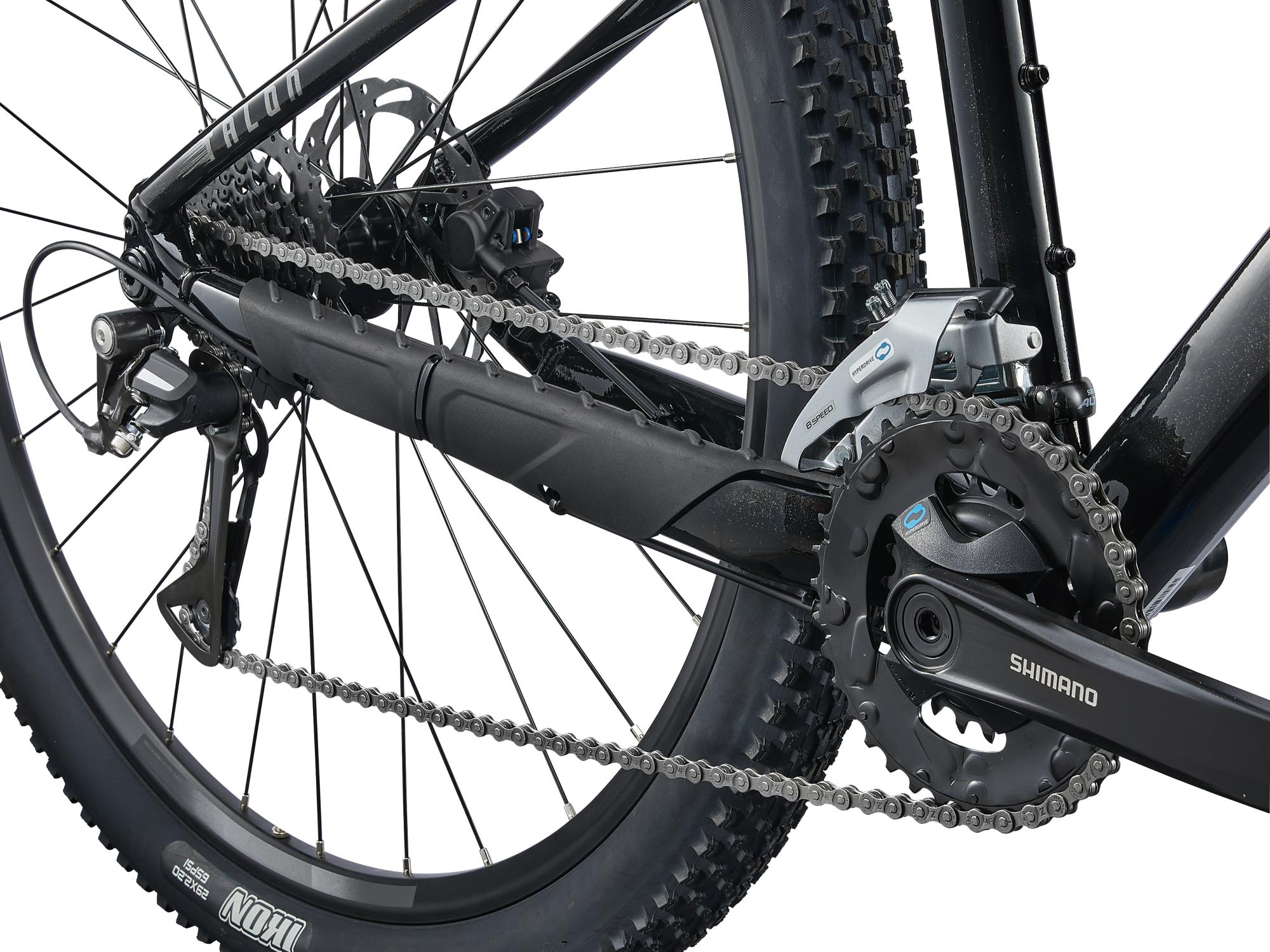 Giant Mountainbike Hardtail Talon 3 aus Aluminium, Detailansicht Hinterbau mit Schaltung (Achtung; abweichende Farbe)