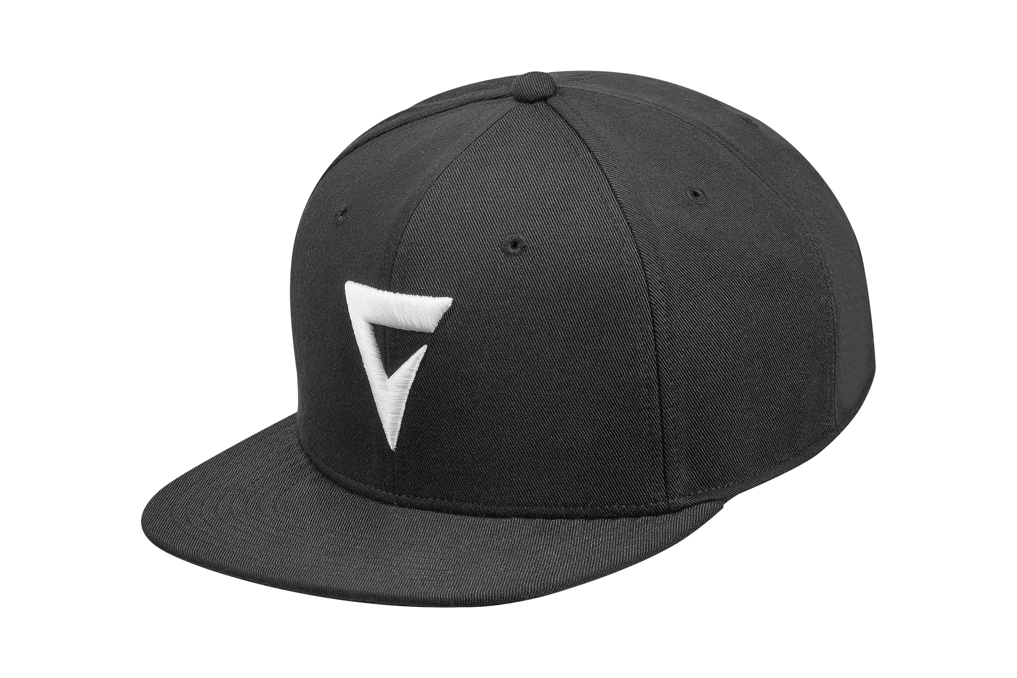 Giant Rush Mark Cap in Schwarz mit weissem Logo in Frontansicht.