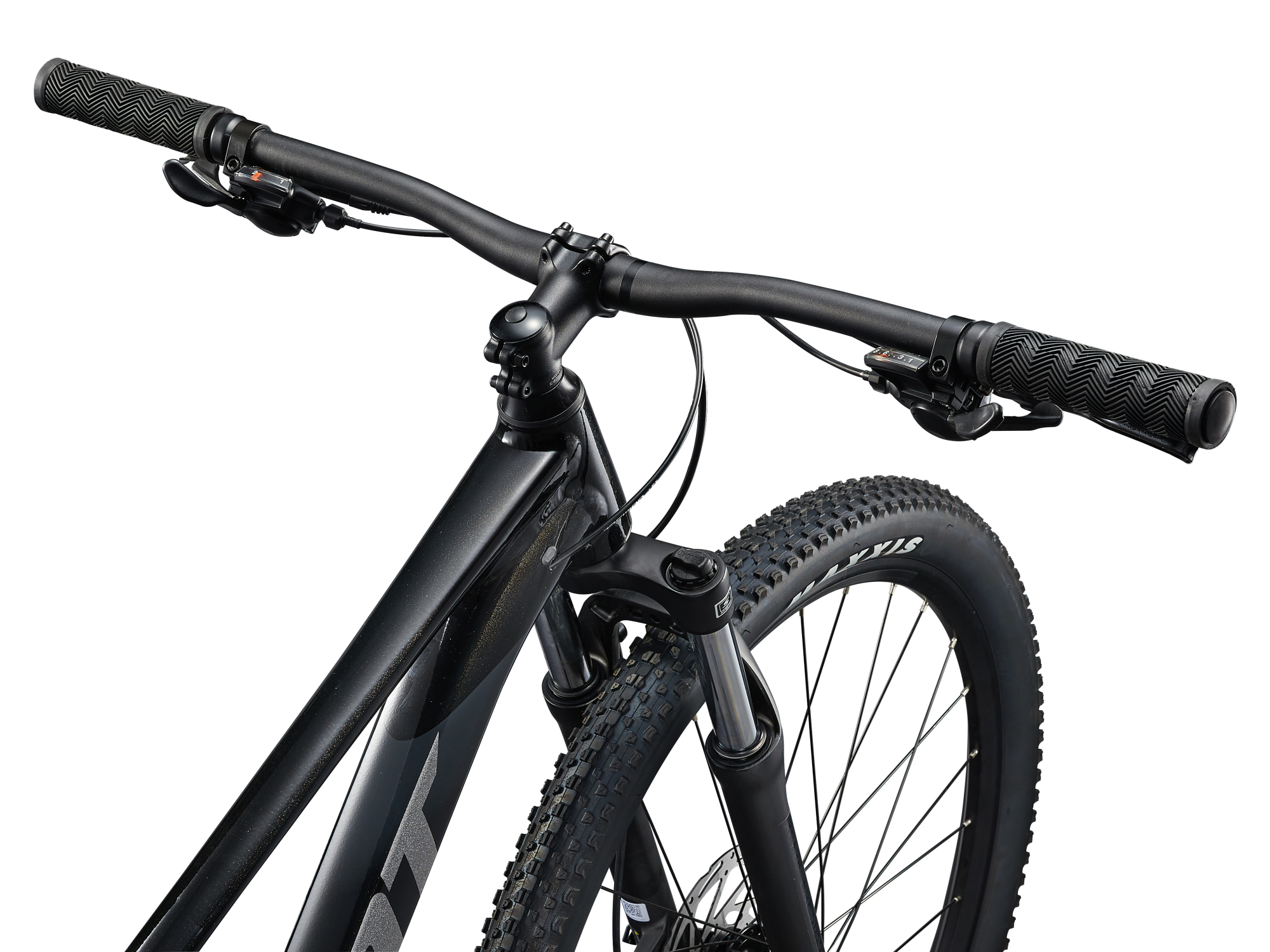 Giant Mountainbike Hardtail Talon 3 aus Aluminium, Detailansicht Lenkeinheit von schräg oben (Achtung; abweichende Farbe)