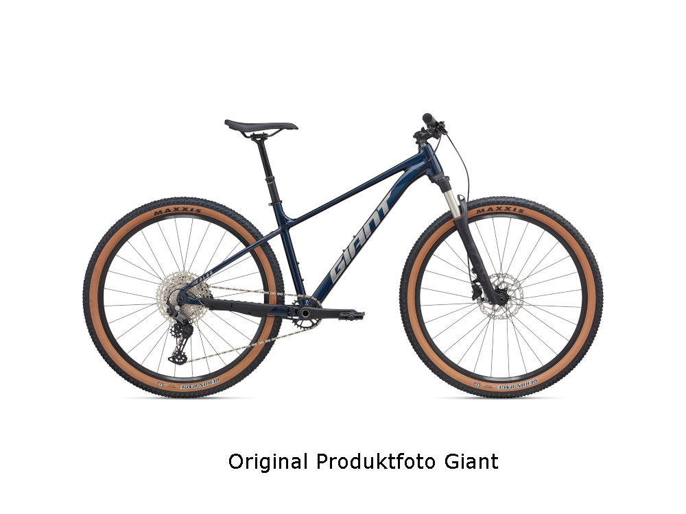 Giant Mountainbike Hardtail Talon 0 in navy blue mit Federgabel, Reifen in schwarz braun