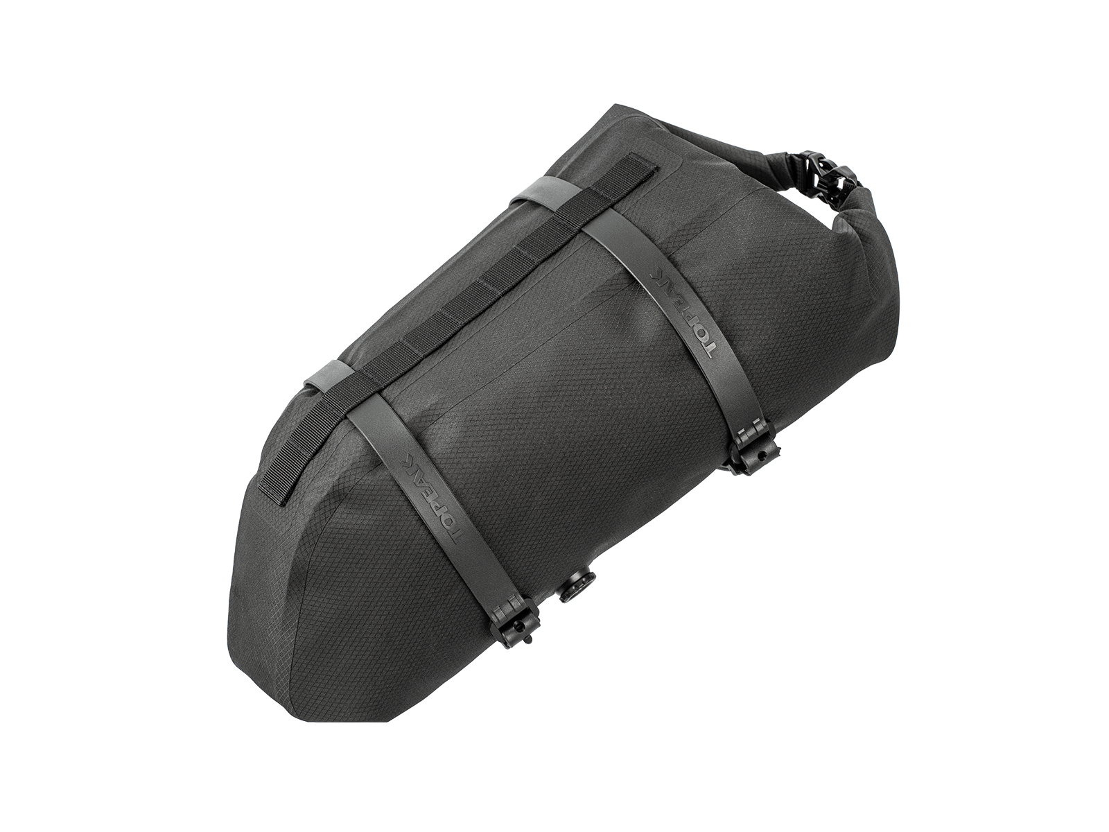 Topeak U-Shell Drybag mit 10 Liter in schwarz Gepäckträgertasche, Ansicht schräg von der Seite