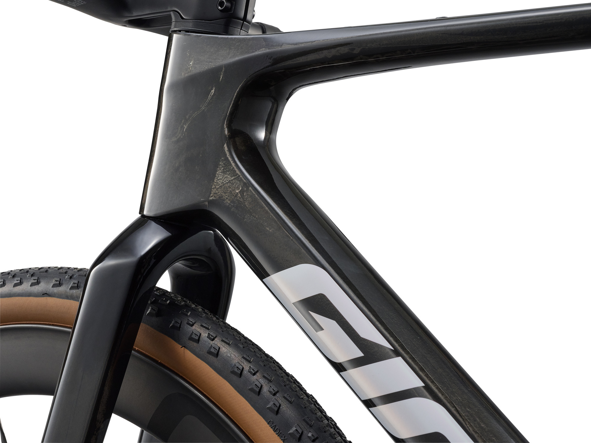  Giant Revolt Advanced SL 0 Gravelbike in Schwarzgrau mit Frontrahmen und aerodynamischem Steuerrohr