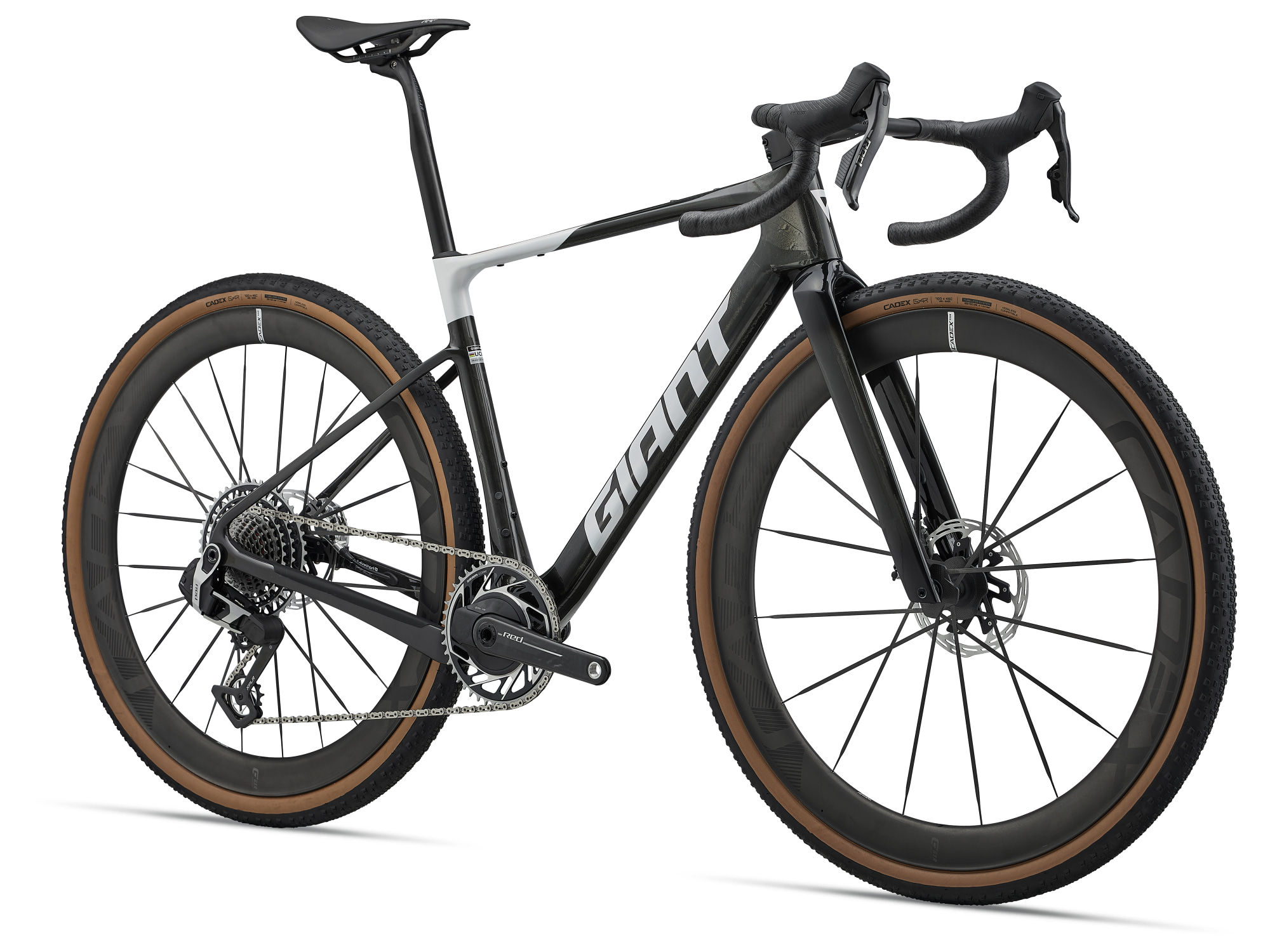 Giant Revolt Advanced SL 0 Gravelbike in Schwarzgrau mit sportlicher Geometrie und Scheibenbremsen