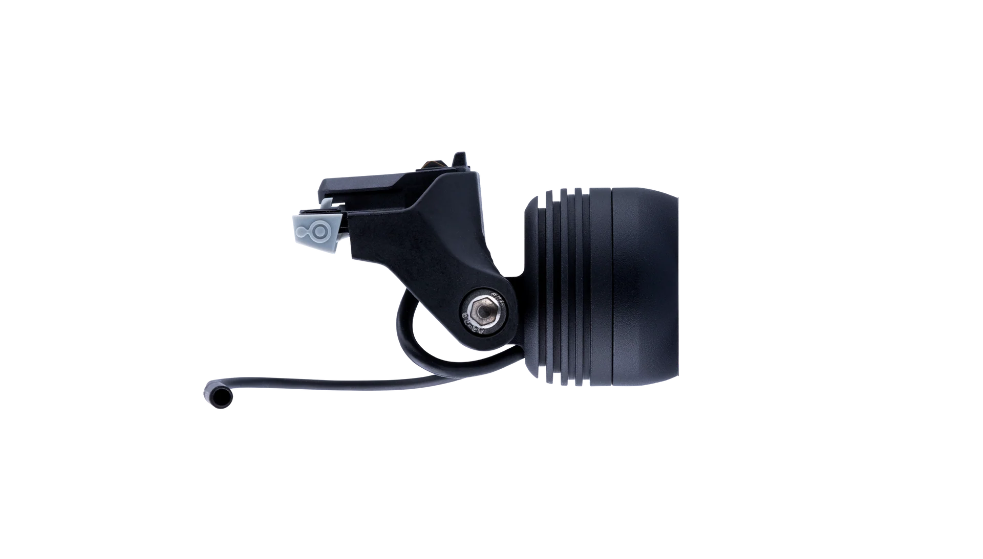 Seitenansicht des Supernova Mini2 Pro Scheinwerfers mit Monkeylink Halterung