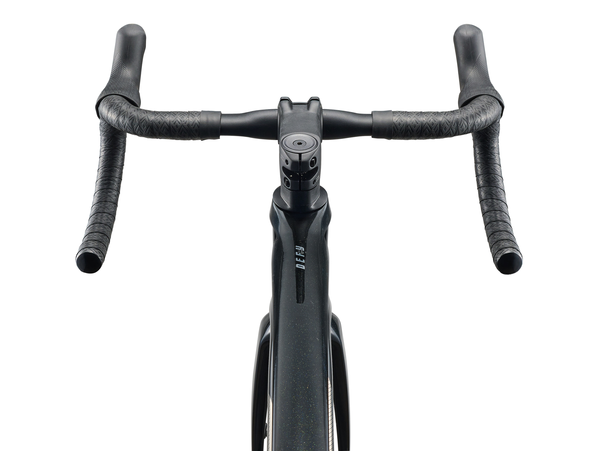 Detailansicht Defy Advanced 2 mit Carbonrahmen, Lenkereinheit Ansicht von oben