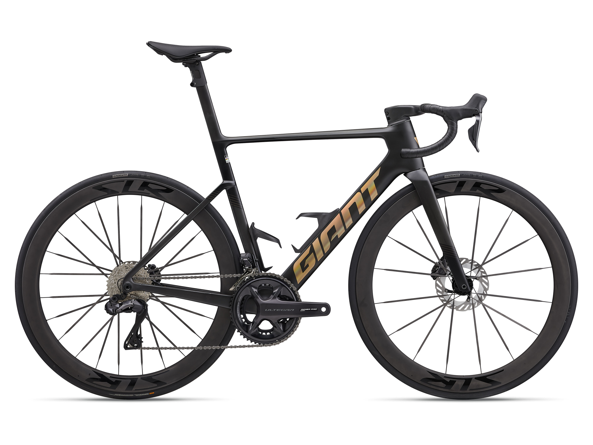 Giant Propel Advanced SL Rennvelo in Raw Carbon mit Aero-Rahmen in Seitenansicht.