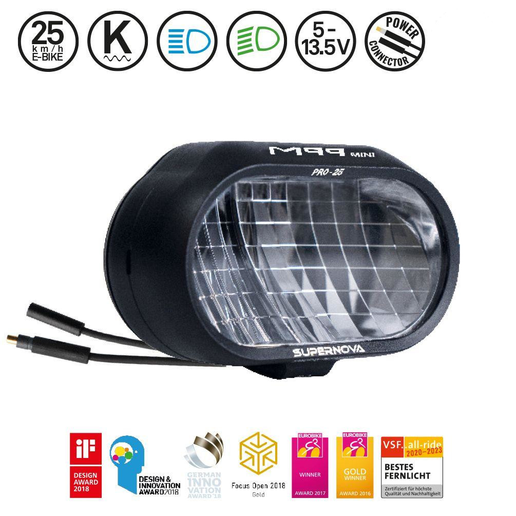 Supernova M99 Mini Pro-25 Universal 5-13.5 V - 21W E-Bike Scheinwerfer