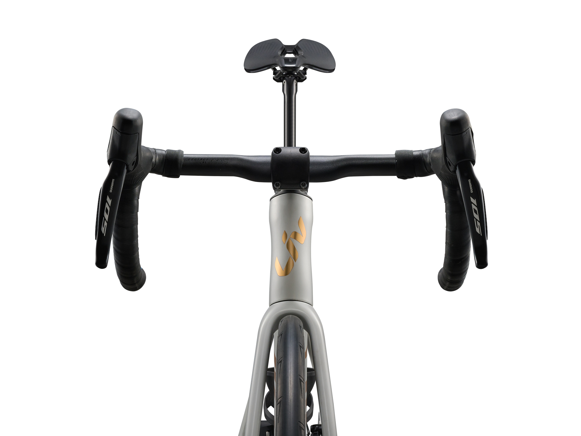 Liv Enviliv Advanced 1 Rennrad in Weiss mit Aero-Lenker und schmalem Rennsattel.