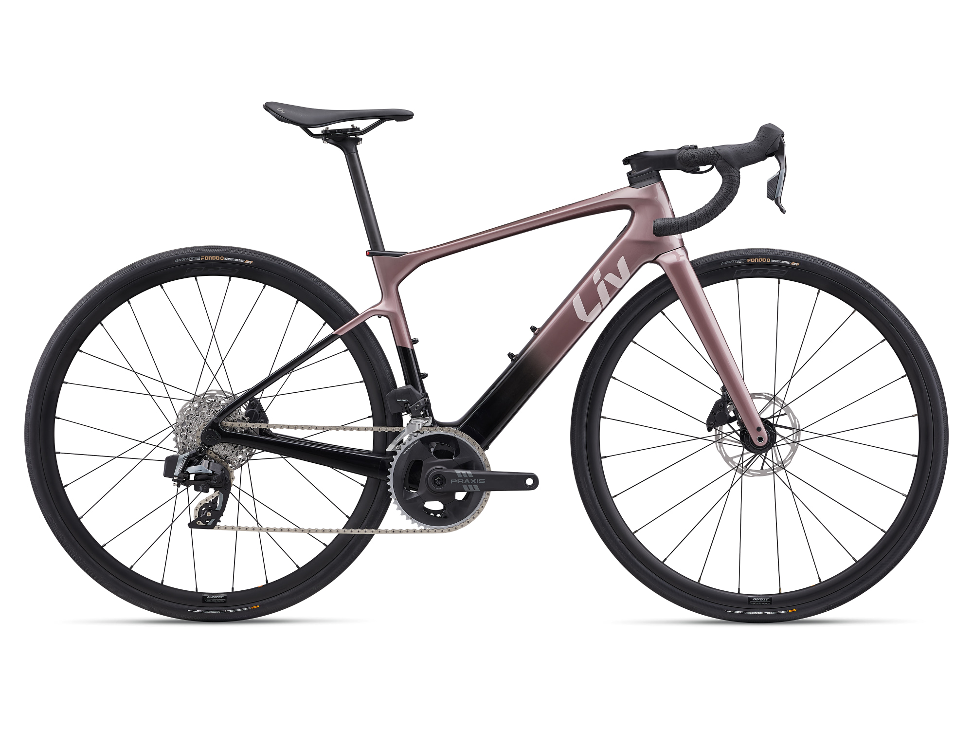 Liv Avail Advanced E+ Elite 2, E-Rennrad Carbon für Damen in rouge-carbon, Seitenansicht