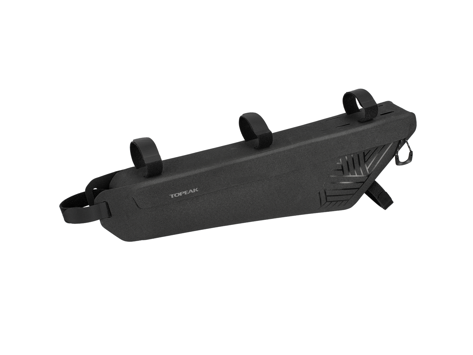 Topaek MidLoader Drybag Rahmentasche in Gr L in schwarz, Ansicht schräg von der Seite