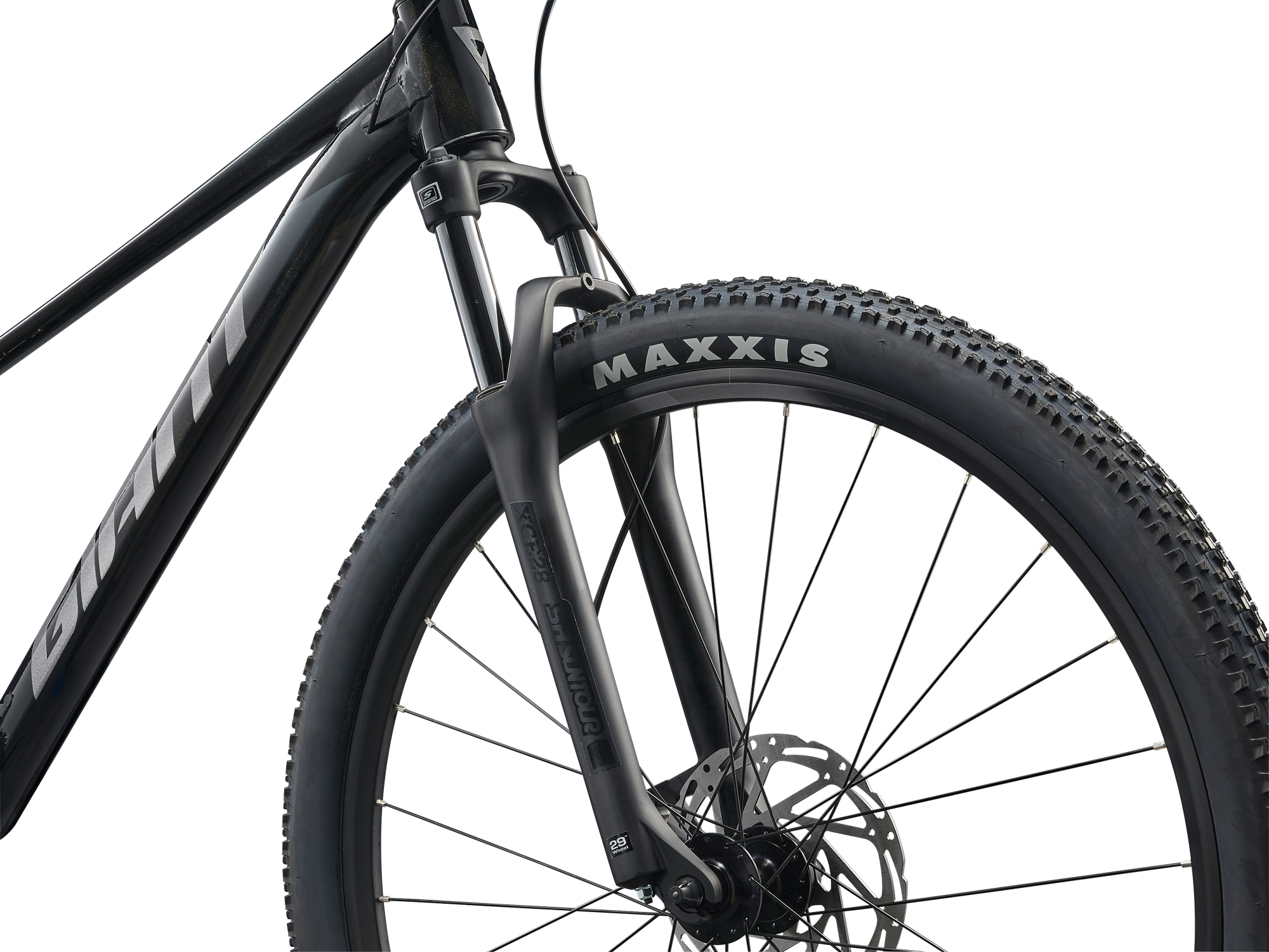 Giant Mountainbike Hardtail Talon 3 aus Aluminium, Detailansicht Gabel (Achtung; abweichende Farbe)