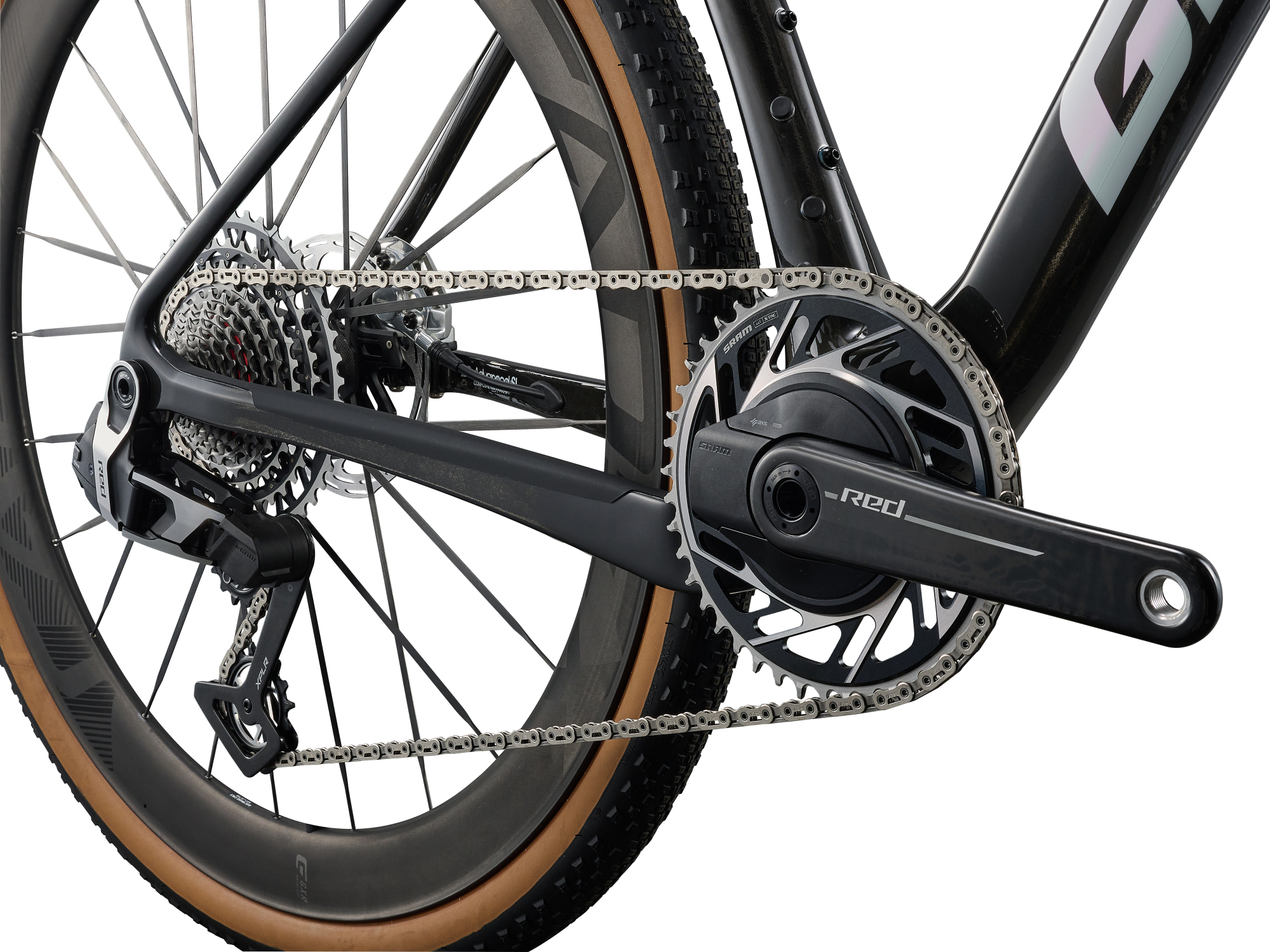 Giant Revolt Advanced SL 0 Gravelbike in Schwarzgrau mit 1x Antrieb und grosser Kassette
