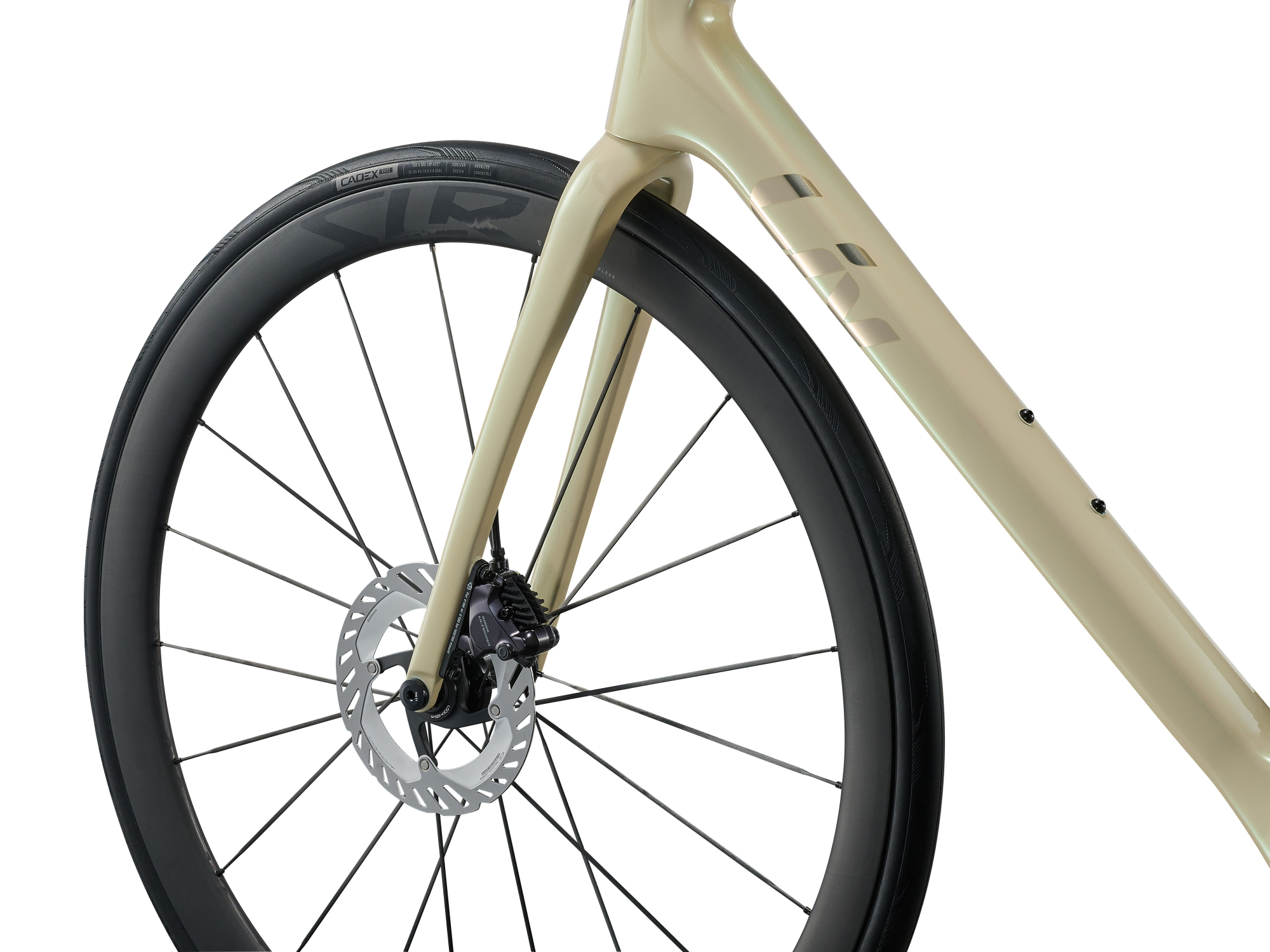Liv Langma Advanced Pro 0 QOM Rennvelo in Desert Pearl mit Carbongabel und Vorderradbremse