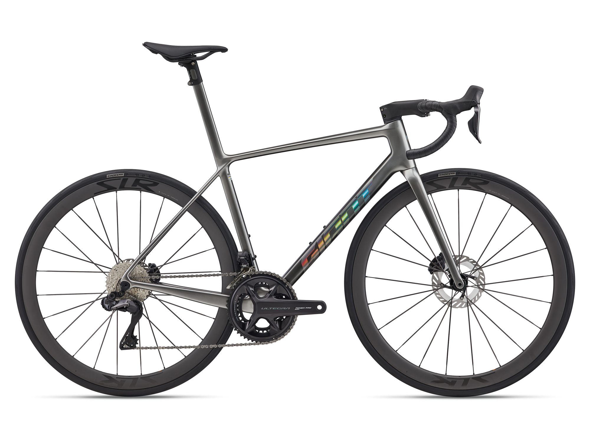 Giant Rennrad TCR Advanced SL 1 in der Farbe dark-chrome, Carbon-Rahmen, -Gabel und -Laufräder, mit Shimano Ultegra, Seitenansicht